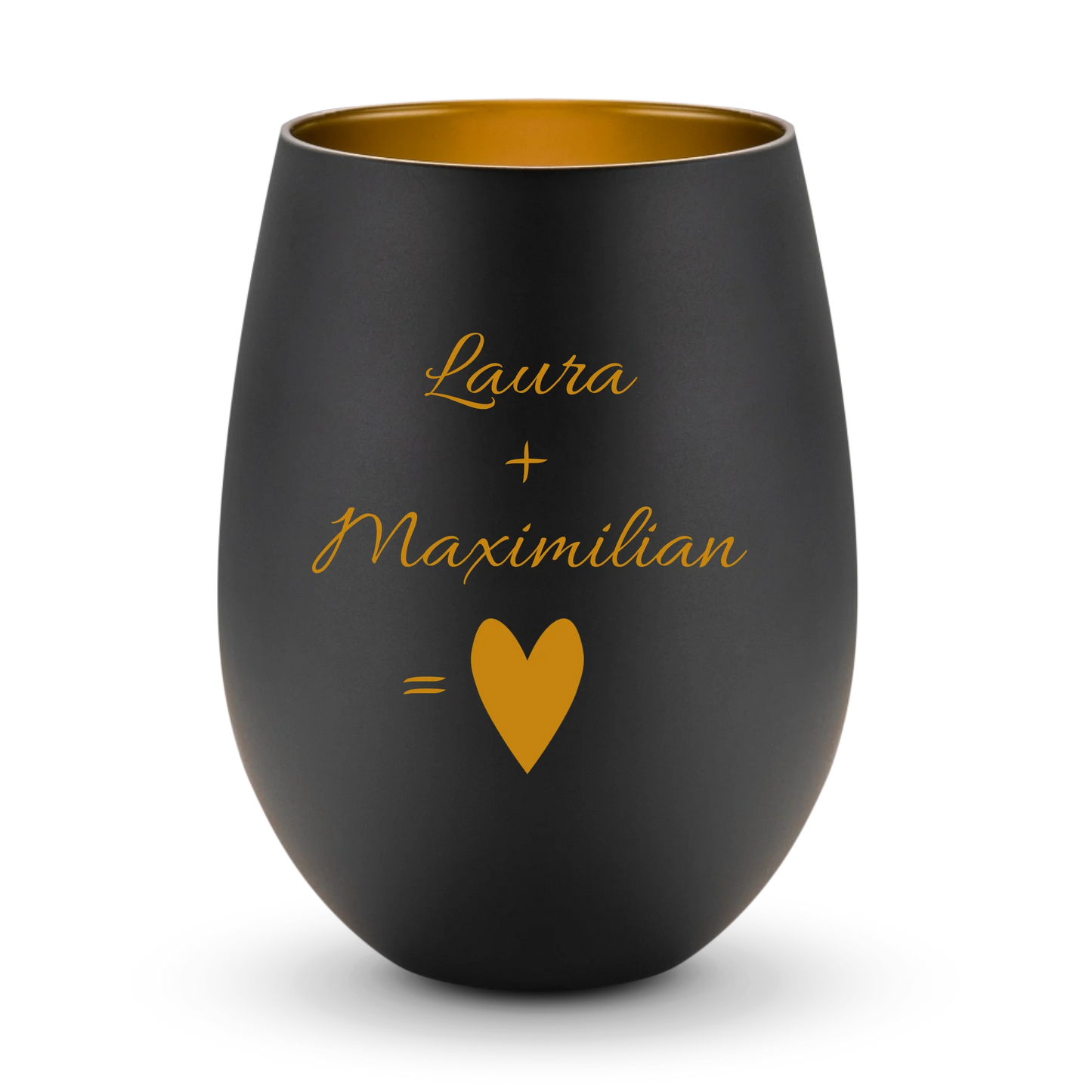 Windlicht personalisiert mit Gravur und warmgoldenem Licht