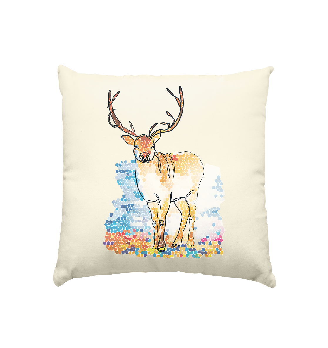 Hirsch-Artwork - Kissen 40x40cm