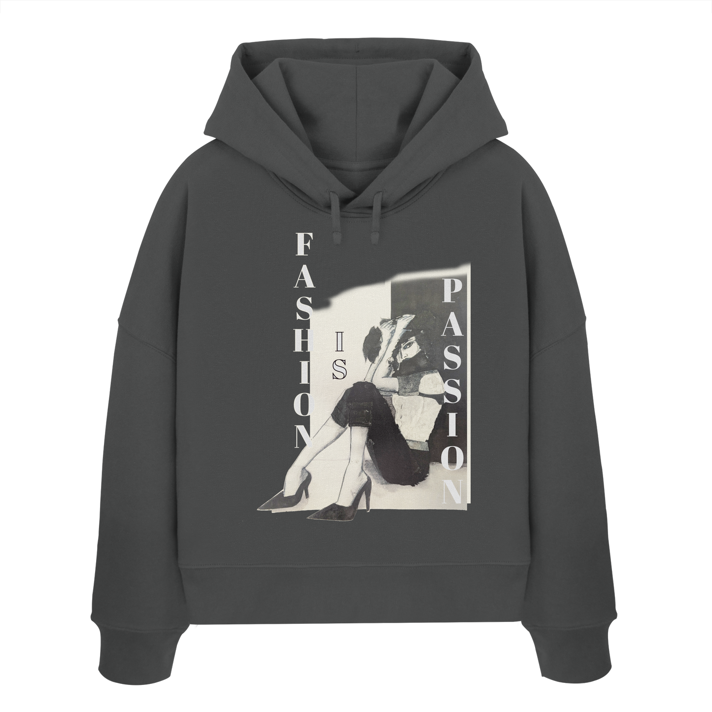 Fashion is passion - Womens Organic Boxcut Hoodie
