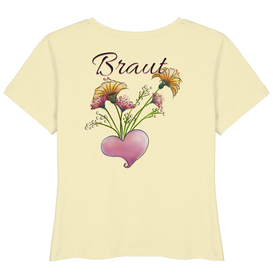 Personalisiertes Braut-Shirt Flowers - Womens Organic Lightweight T-Shirt