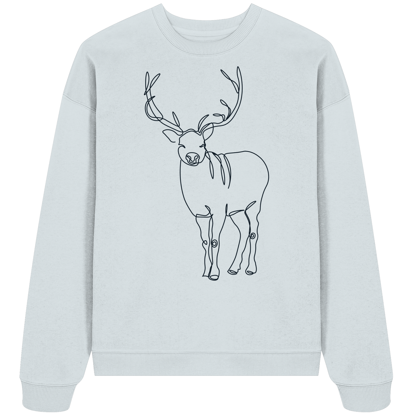 Oneline-Hirsch-Artwork - Organic Oversize Sweatshirt