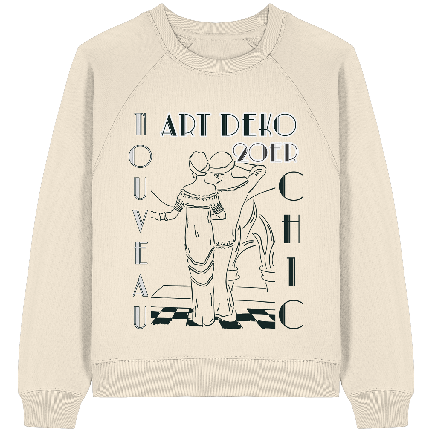 ART DEKO - Womens Organic Raglan Sweatshirt