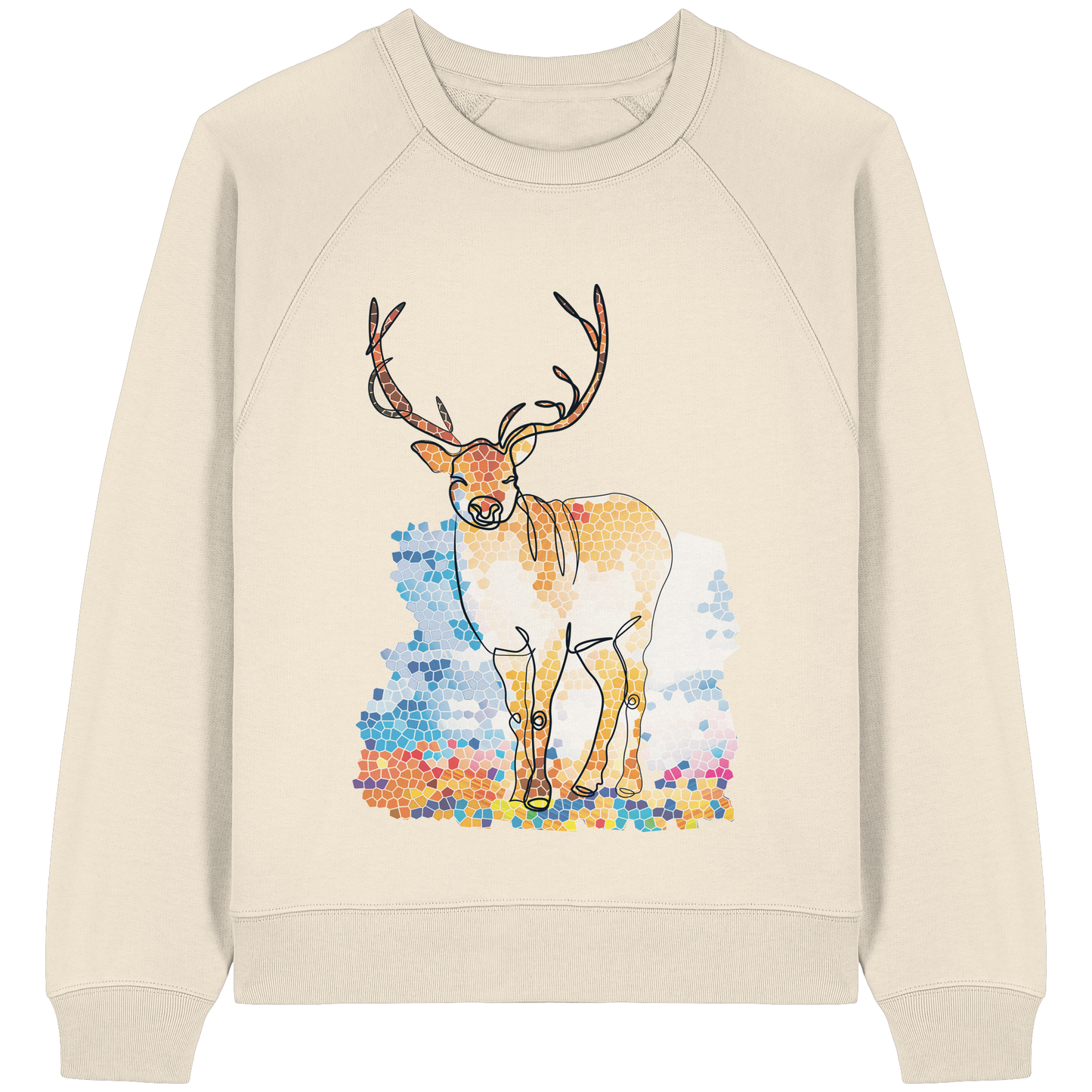 Hirschmotiv - Womens Organic Raglan Sweatshirt