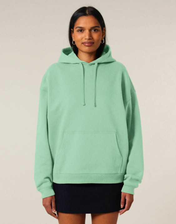 BACKSIDEPRINT Hirsch-Oneline-Artwork  - Organic Oversize Hoodie